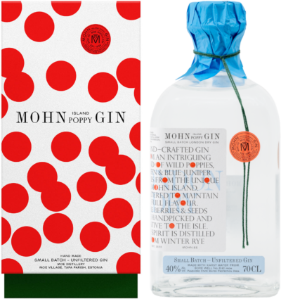 MOE Mohn Poppy London Dry Gin in the box